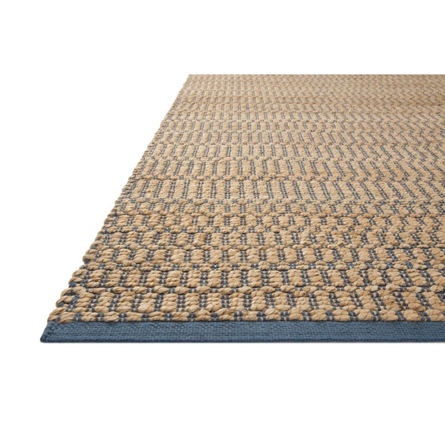 Contemporary Angela Rose x Loloi Colton Natural / Navy 2'-6" x 8'-0" Runner Rug For Sale - Image 3 of 8