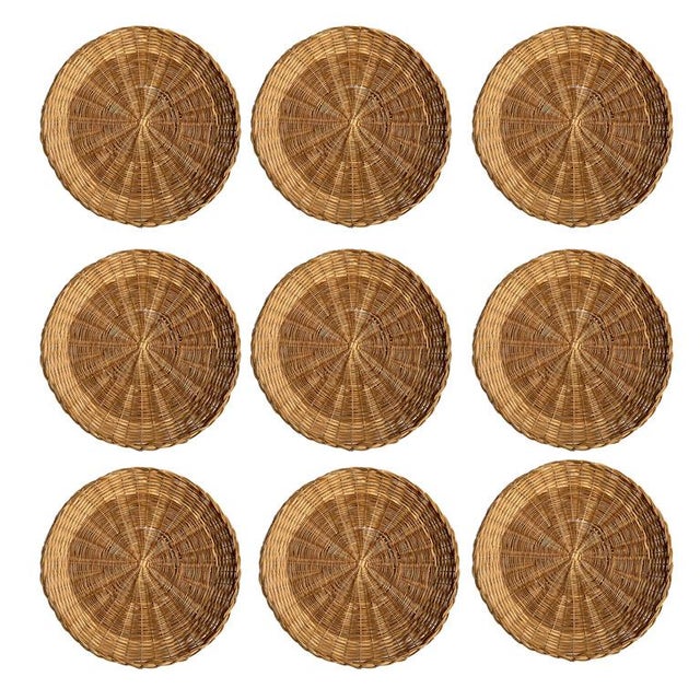 Round Woven Natural Wicker Chargers 26 Available Chairish