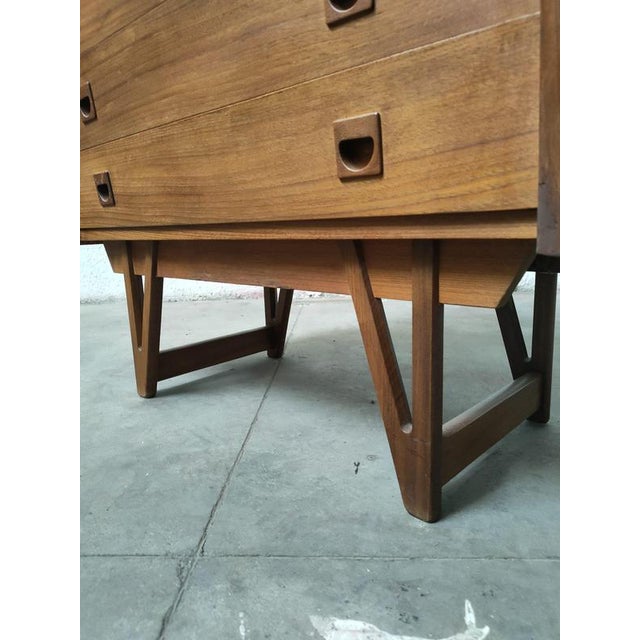 Mid-Century Teak Vanity Desk For Sale - Image 10 of 11