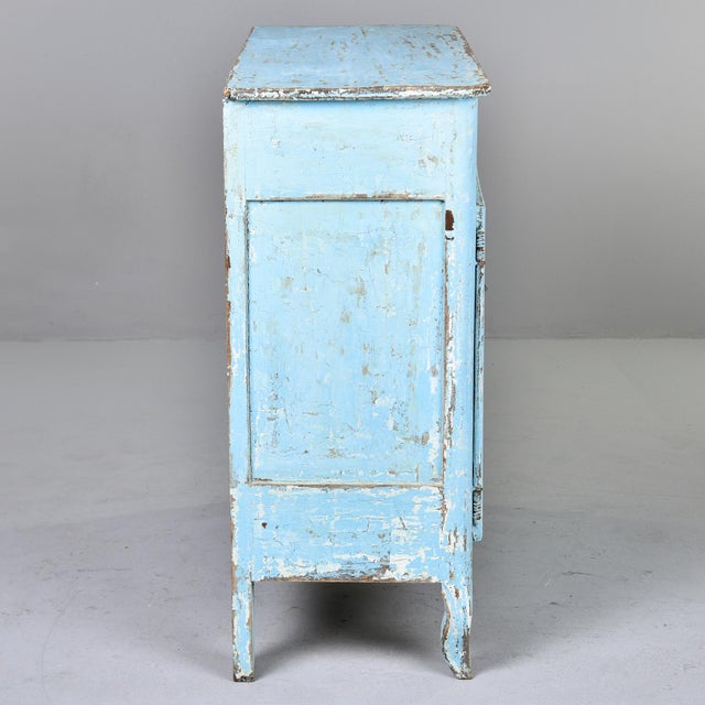 French Provincial Louis XV Style Blue-Painted Two-Door Buffet For Sale - Image 11 of 13