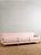 Wood Linen Willoughby Grand Sofa: 3 Cushion Wilcox in Petal Pink, With Wooden Foot Casters For Sale - Image 7 of 9