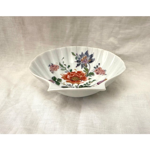 Shabby Chic Limoges France Floral Print Clam Shell Trinket Dish For Sale - Image 3 of 5