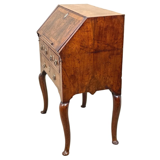 Early 18th Century Small Antique Walnut Secretaire, 1720 For Sale - Image 5 of 16