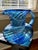 Large Vintage Blue Swirl Glass Pitcher For Sale In Charlotte - Image 6 of 8