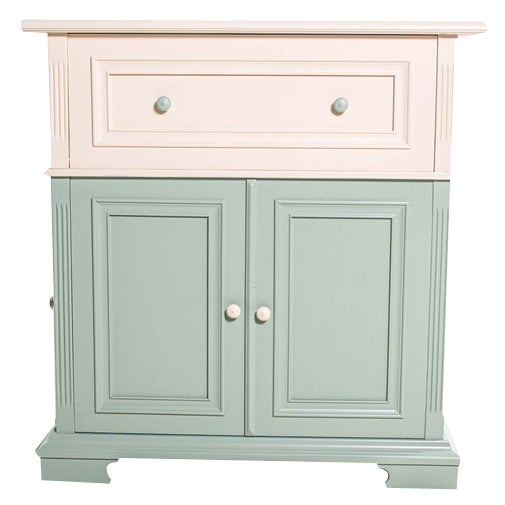 Antique Wood TV Cabinet in Shabby Chic Style, 1960 For Sale