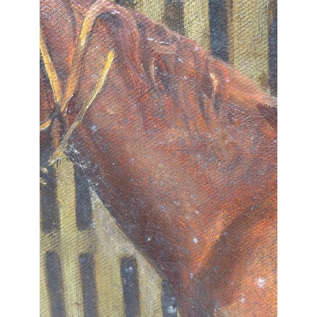 Mid-Century British Equestrian Horse Portrait Attributed to Lionel Ellis, c.1950–60 For Sale - Image 13 of 18