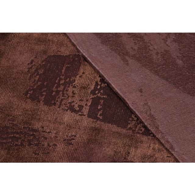 Burgundy Rug & Kilim’s Modern Geometric Rug in Burgundy Tones “Diamonds Vintage” For Sale - Image 8 of 8