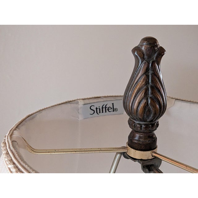 Vintage Stiffel Brass Table Lamps- A Pair For Sale - Image 11 of 11
