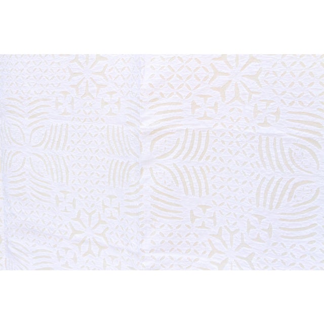 Indian Celestial Star Applique Cotton Quilt For Sale - Image 3 of 7