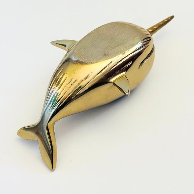 Brass Narwhal Votive Candle Holder For Sale - Image 9 of 9