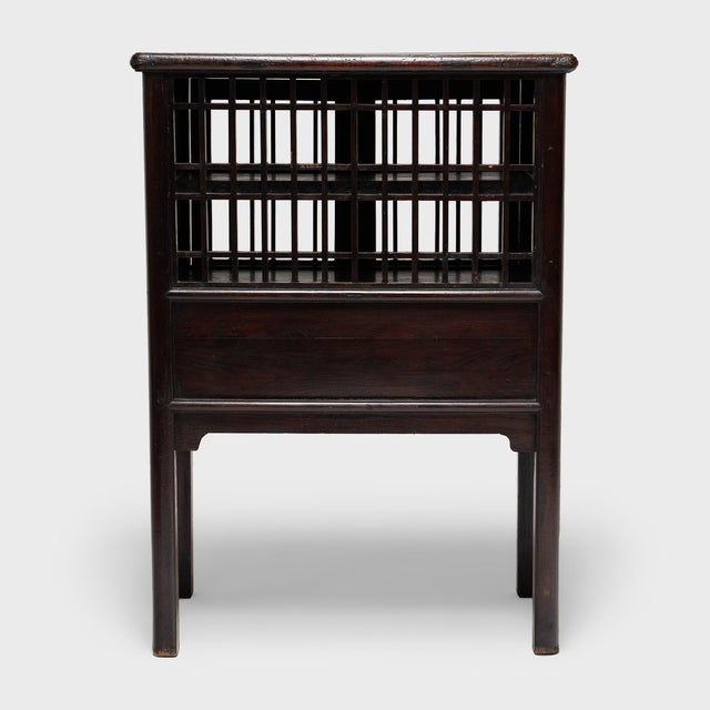 Antique Chinese Lattice Catbox Cabinet, 19th Century For Sale - Image 4 of 6