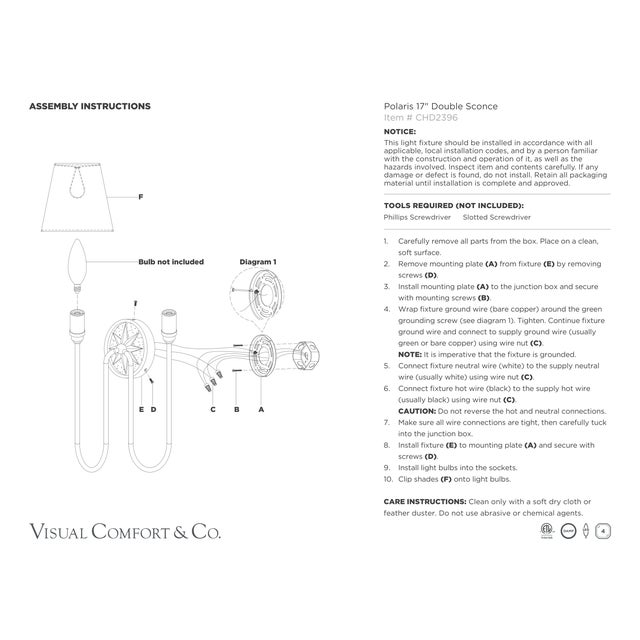 Chapman & Myers for Visual Comfort Signature Polaris 17" Double Sconce in Antique-Burnished Brass with Linen Shades For Sale In Houston - Image 6 of 6