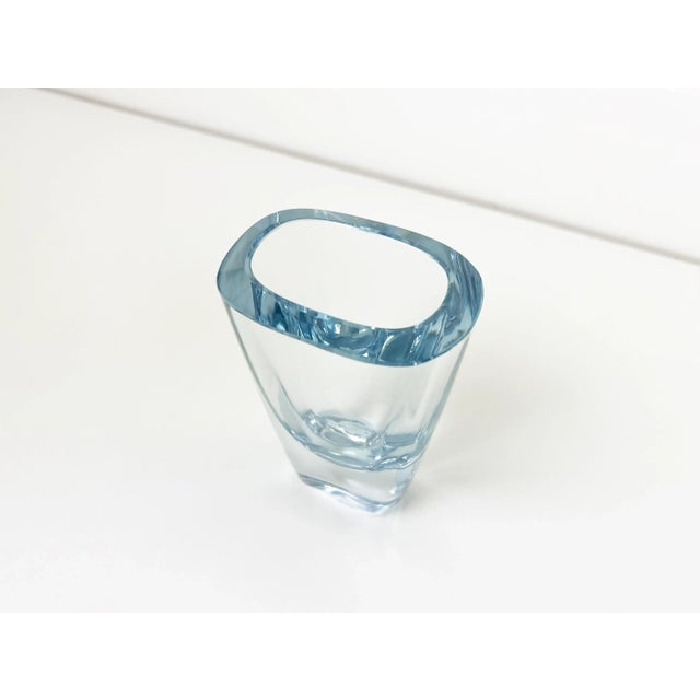 Mid-Century Modern Small Swedish Crystal Vase by Strombergshyttan For Sale - Image 3 of 13