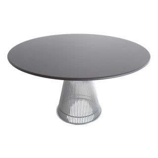 Round Warren Platner Dining Table with Stone Top by Warren Platner for Knoll International, 1969 For Sale
