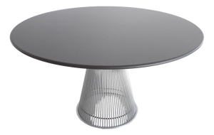 Round Warren Platner Dining Table with Stone Top by Warren Platner for Knoll International, 1969