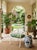 Vintage Hollywood Regency White Aluminum Palm Tree & Faux Bamboo Armchair For Sale - Image 11 of 12
