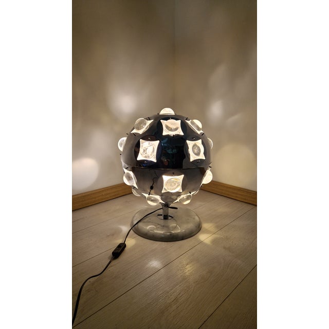 Oscar Torlasco Table Lamp in Chromed Metal and Glass by Oscar Torlasco for Stilkronen For Sale - Image 4 of 14