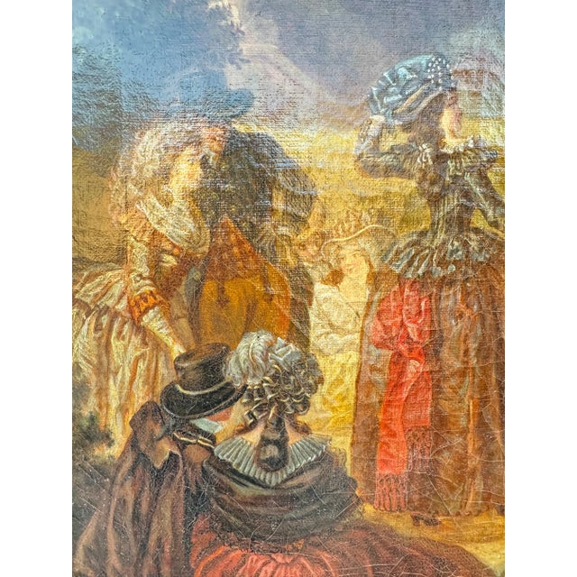 Early 19th Century American Oil on Canvas Painting For Sale - Image 10 of 12