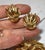 Vintage Crown Trifari Gold Tone Textured and Shiny Mod Atomic Pin Brooch & Earrings For Sale - Image 11 of 18