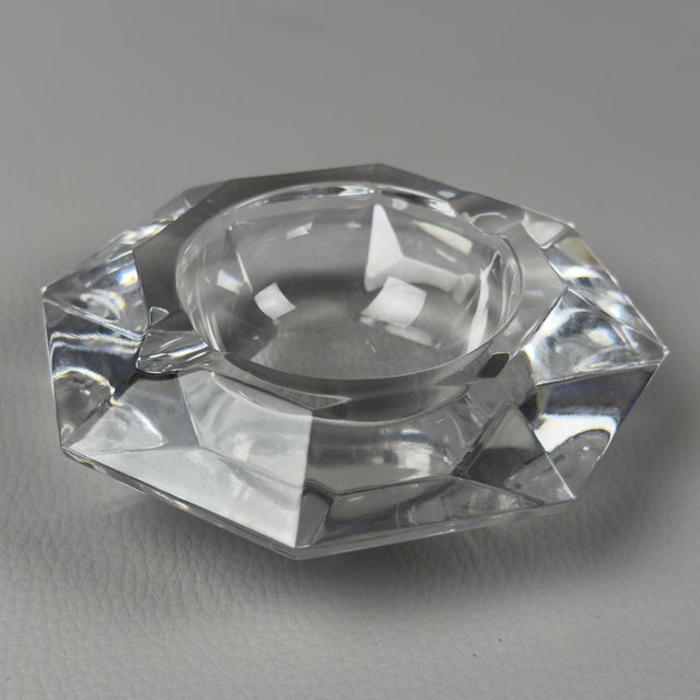 Modern Belgian Crystal Ashtray from Val Saint Lambert For Sale - Image 3 of 11