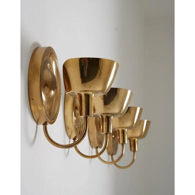 1960s Mid-Century Sconces in Brass attributed to Josef Frank for Svenskt Tenn, 1960s For Sale - Image 5 of 11