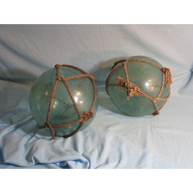 Japanese Green Glass Fishing Buoy Floats A Pair Chairish
