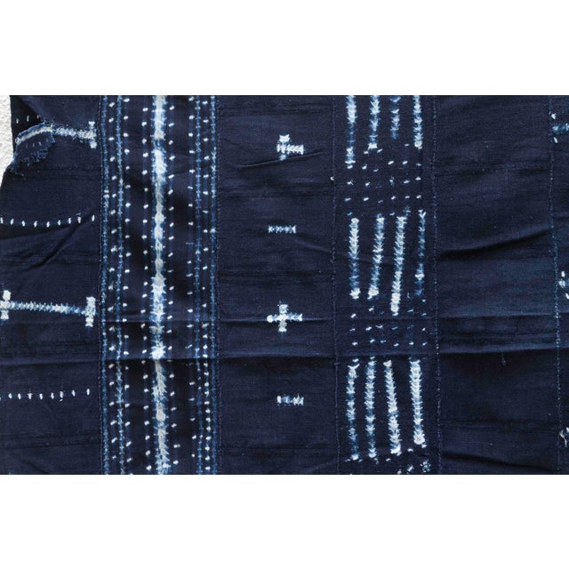 Shadow Bloom Indigo Mud Cloth For Sale - Image 4 of 6