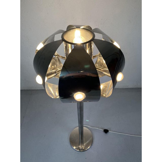 Italian Space Age Style Metal Floor Lamp, 1960s For Sale - Image 4 of 9