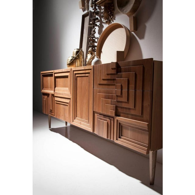Gold Totem Wood Sideboard by Lola Glamour For Sale - Image 8 of 10