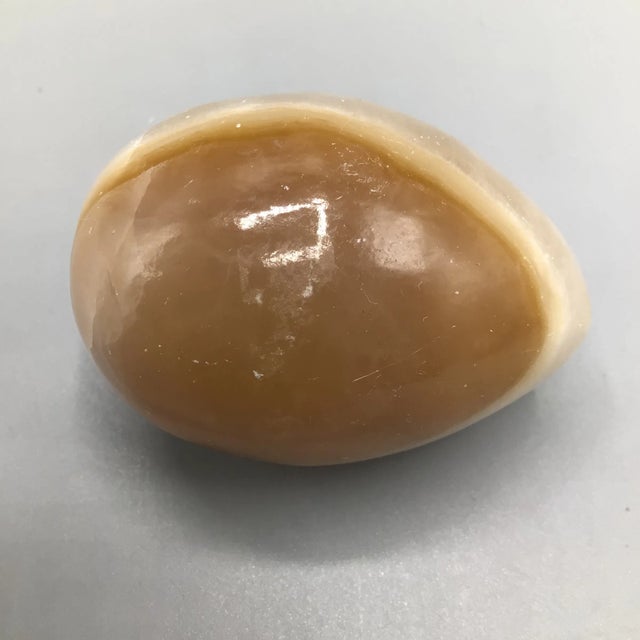 Gemstone Onyx Eggs - Matrix Fire Opal, Jasper and Butterscotch -Set of 3 For Sale - Image 7 of 12
