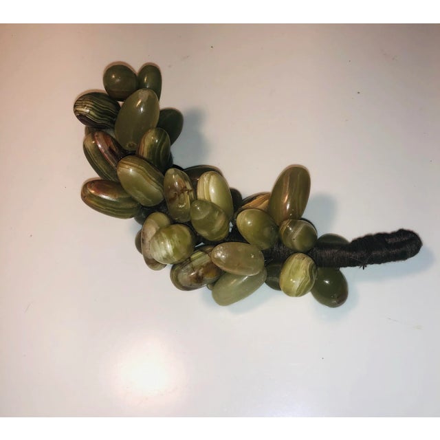 1960’-70’s hand strung grape cluster vine for tabletop or hanging decoration. Approximately 30 individual strung stones....