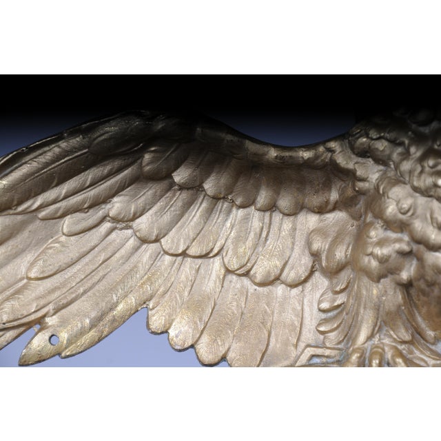 Gold Patriotic Eagle Wall Decoration in Bronze Brass and Gold For Sale - Image 8 of 18