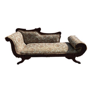 Solid Walnut Upholstered Daybed, Late 1700s For Sale