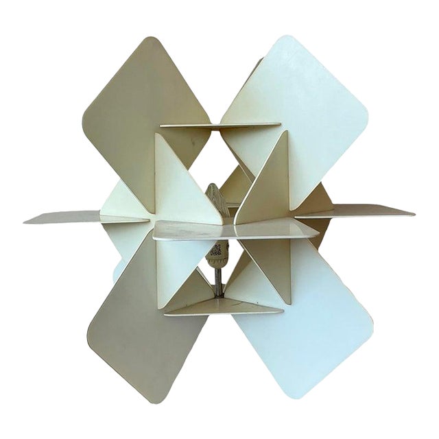 Vintage Boho Origami Resin Table Lamp For Sale