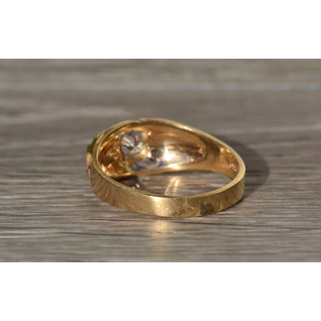 The Sierra Vista: Men's 14 Karat Gold Diamond Ring set with 0.40 CT Center Diamond For Sale In Philadelphia - Image 6 of 11