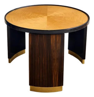 The Vintage Art Deco Round Coffee Table Attributed to André Domin