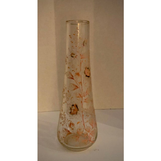Art Nouveau Vintage Art Nouveau Crystal Vase For Sale - Image 3 of 11