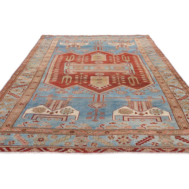 Tribal Late 19th Century Persian Malayer Rug, 04'05 X 07'09 For Sale - Image 3 of 10