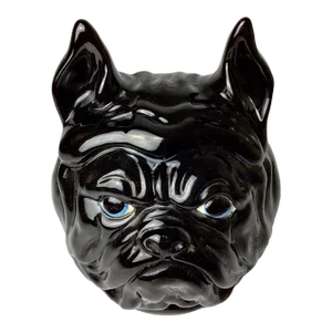 Vintage French Bulldog Ceramic Planter by Crestomold Inc