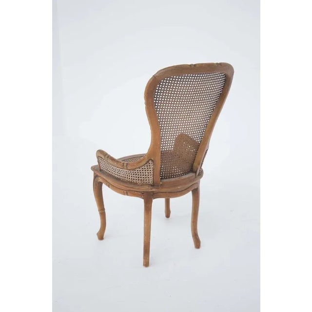 Italian Imitation Bamboo and Rattan Chairs by Giorgetti, Set of 4 For Sale - Image 9 of 11