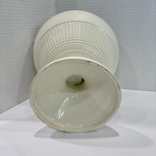 Ceramic Antique 18th Century George III Creamware Covered Footed Bowl, Compote or Centerpiece With Flower Finial For Sale - Image 7 of 17