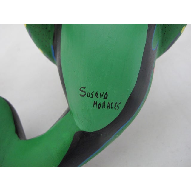 Oaxacan Alebrije Lizard Wood Carving Mexico Folk Art Figure Sculpture For Sale - Image 17 of 17