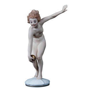 Early 20th Century Hutschenreuther Porcelain Nude Figure For Sale