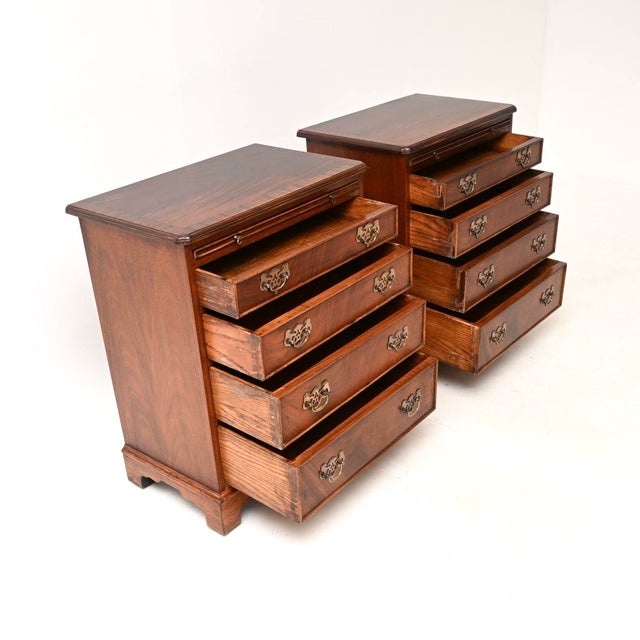 Wood Mahogany Chests of Drawers, 1950, Set of 2 For Sale - Image 7 of 12