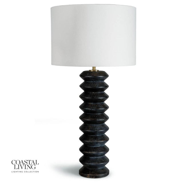 Regina Andrew Accordion Table Lamp in Ebony For Sale In Detroit - Image 6 of 6