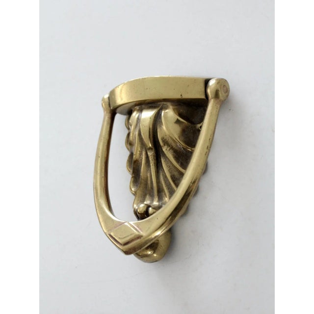 Brass Antique Brass Door Knocker For Sale - Image 8 of 10