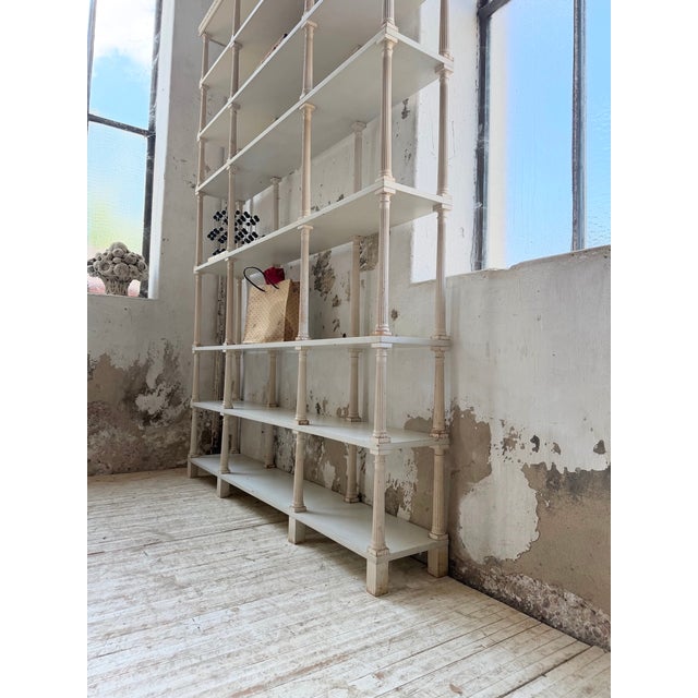 Napoleon White Patinated Bookcase, 1890s For Sale - Image 9 of 18
