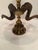 Metal Faux Horn & Brass Table Lamps -a Pair For Sale - Image 7 of 7