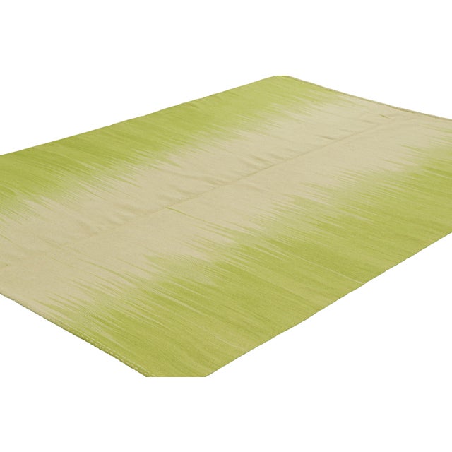 Handwoven in wool, this 6x10 Kilim is from an inventive new contemporary flat weave collection by Rug & Kilim. On the...