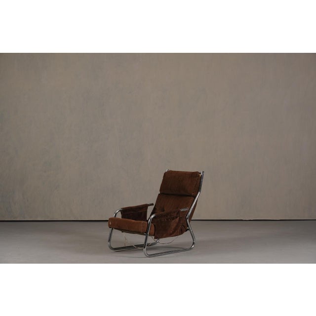 Brown Mid-Century Armchair by Gillis Lundgren for Ikea, Sweden, 1970s For Sale - Image 8 of 18